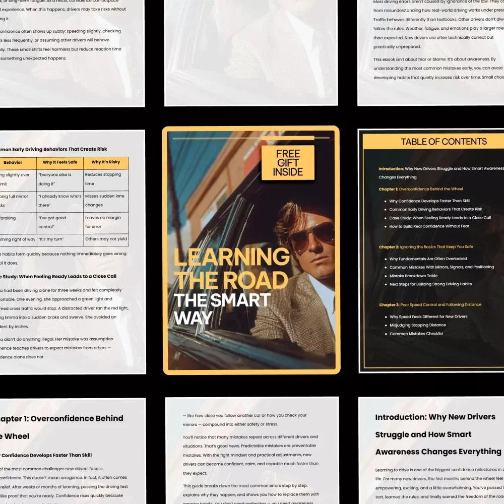 Learning the Road the Smart Way – New Driver Safety Guide, Smart Driving Awareness eBook, Beginner Driver Checklist, Confidence & Speed Control Digital Download