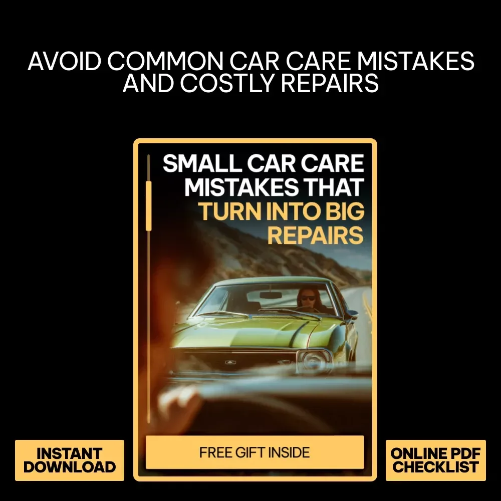 Small Car Care Mistakes That Turn Into Big Repairs | Digital Car Maintenance Guide, Auto Care Checklist, DIY Vehicle Care eBook