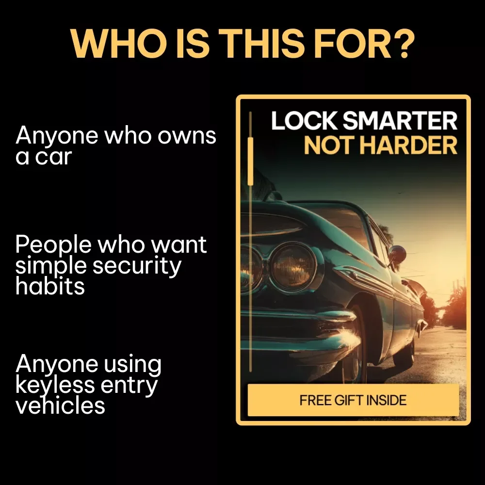 Lock Smarter Not Harder | Car Theft Prevention Guide, Keyless Entry Security Checklist, Vehicle Safety Digital Download