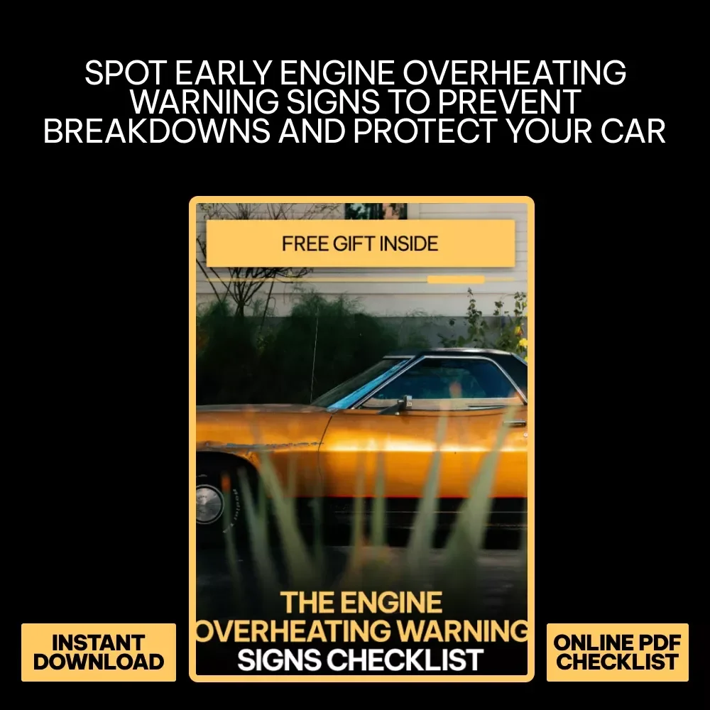 The Engine Overheating Warning Signs Checklist | Printable Car Care Checklist | Digital Download for Drivers | warning signs of engine overheating guide