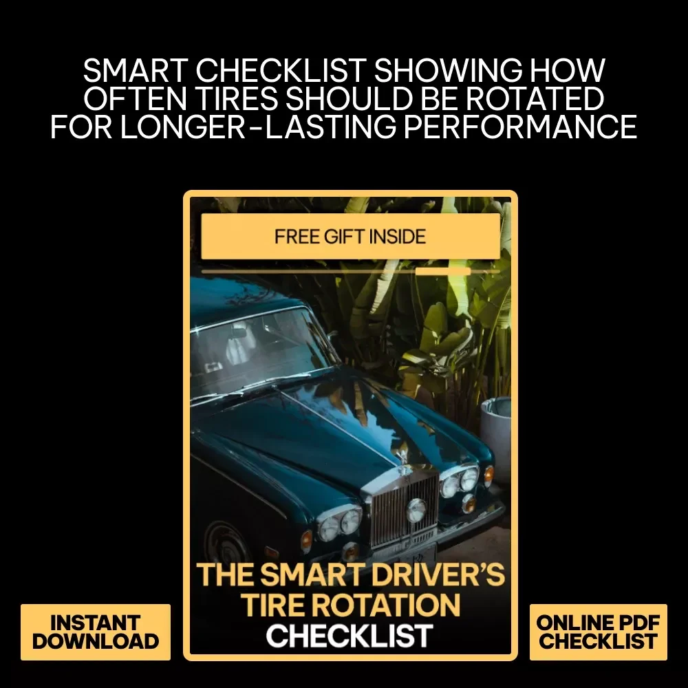 The Smart Driver’s Tire Rotation Checklist | Printable Car Care Guide | Digital Download Tire Maintenance List | how often tires should be rotated | DIY Auto Care Planner