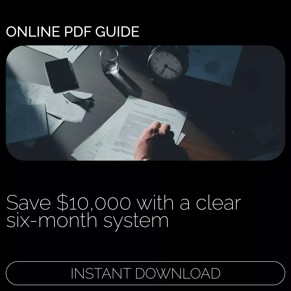 10K in 6 Months Plan Guide | How to Save 10K in 6 Months Step-by-Step Digital Download