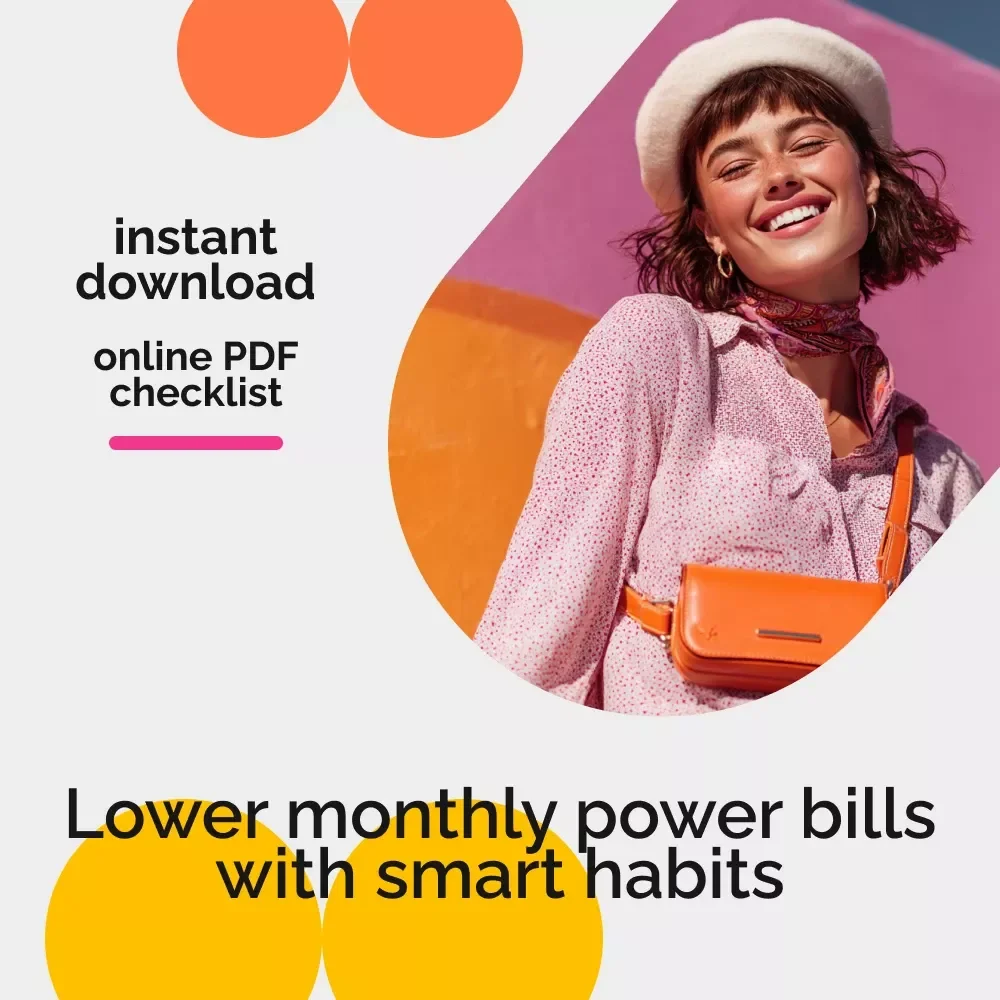 Electric Bill Buster Checklist | How to Save on Electric Bill Digital Checklist for Lower Energy Costs, Home Energy Audit & Monthly Power Savings