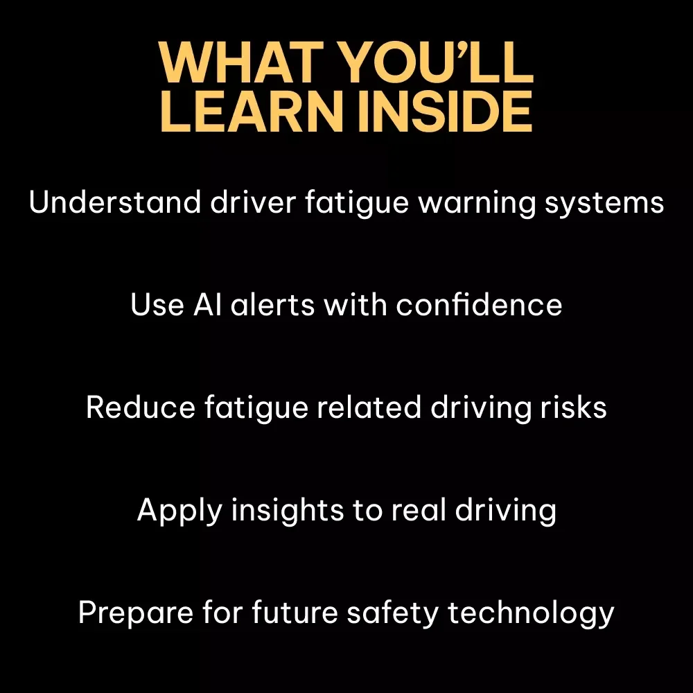 Driving Safer With Intelligent Fatigue Detection – Practical eBook Guide to AI Systems for Detecting Driver Fatigue, Smarter Road Safety, Human Factors & Future Technology