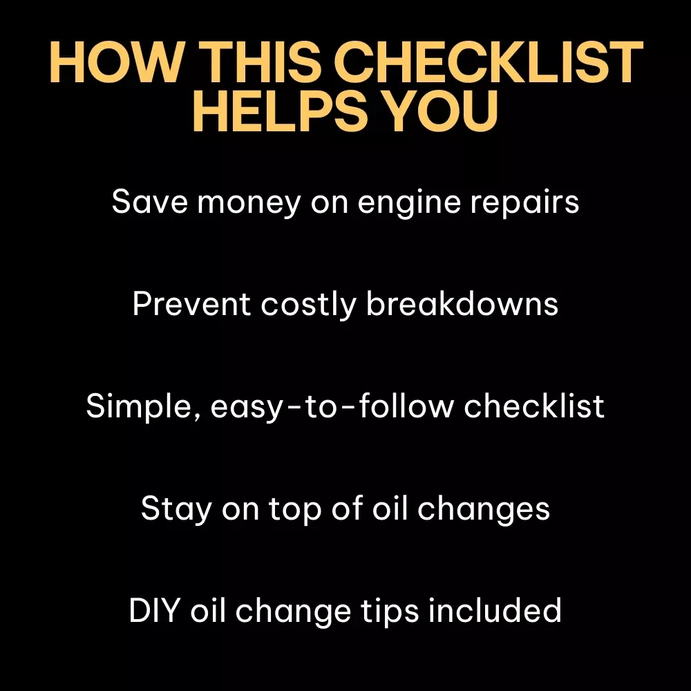 Engine Bliss: Simple Oil Care Steps Checklist – Your Essential Guide to Knowing When Your Car Needs an Oil Change