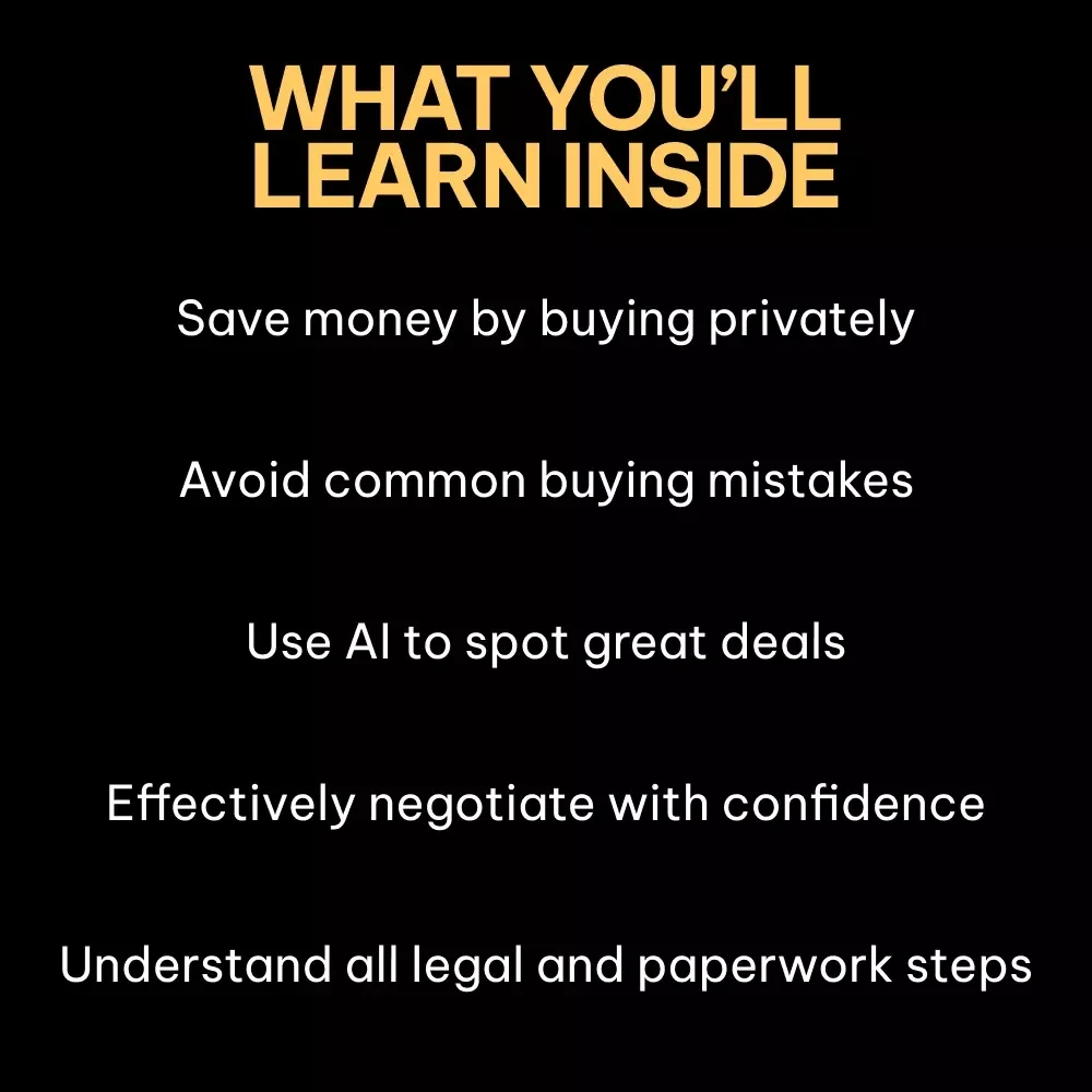 Private Car Deals: Save Money, Avoid Mistakes - A Step-by-Step Guide to Buying a Used Car from a Private Owner