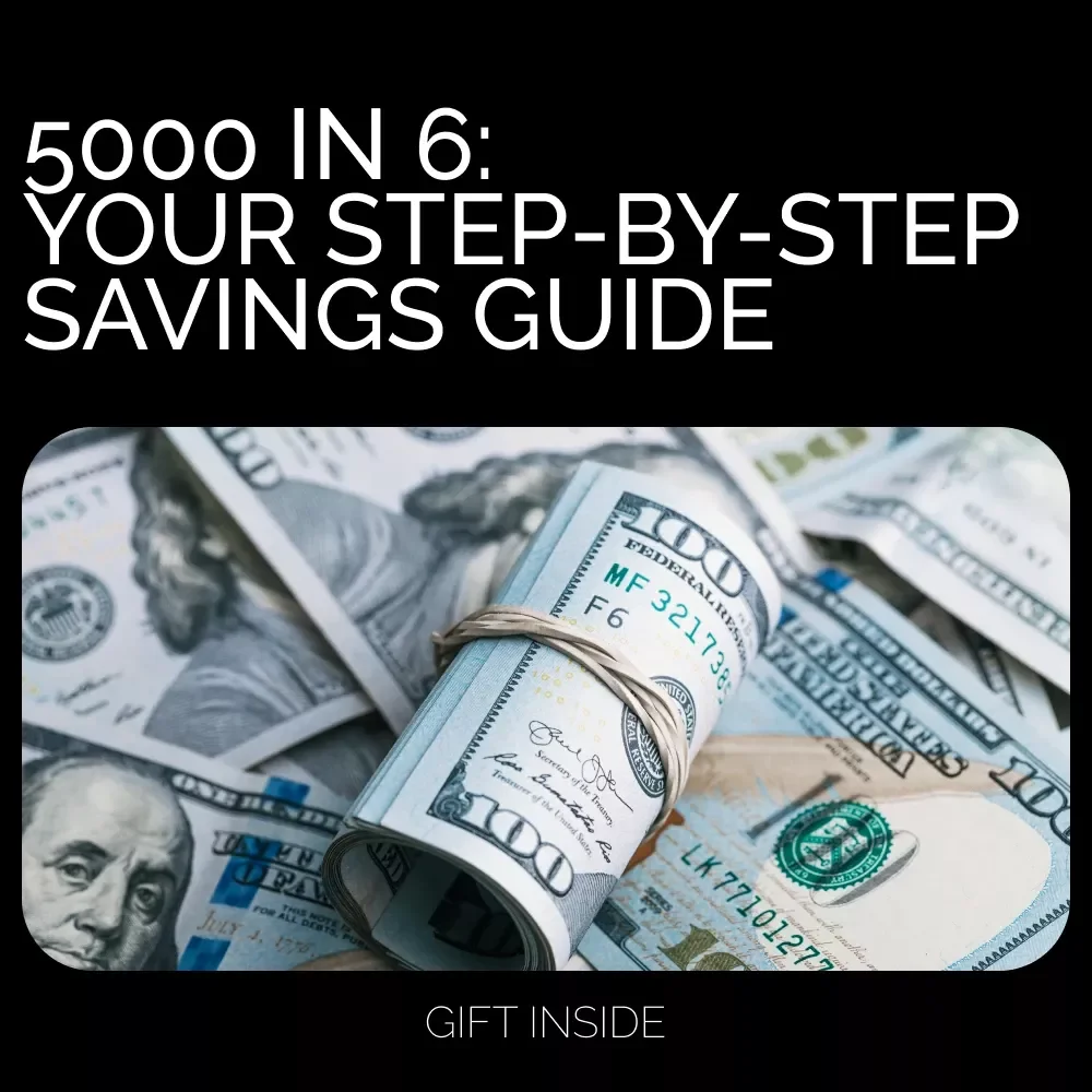 5000 in 6: Your Step-by-Step Savings Guide 💰🚀 | Save $5,000 in 6 Months Digital Download, Budgeting eBook, Money Saving Guide, Financial Planning Checklist