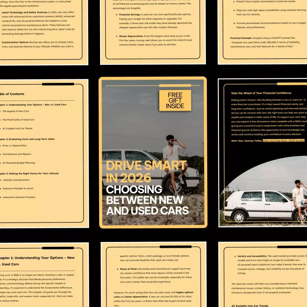 Drive Smart in 2026: Choosing Between New and Used Cars Guide – New Car vs Used Car How to Decide eBook