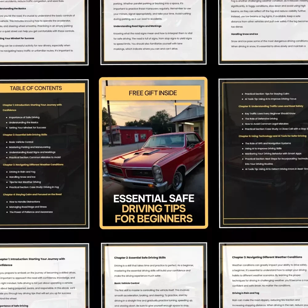 Essential Safe Driving Tips for Beginners – Beginner-Friendly Driving Safety eBook, Step-by-Step Confidence Guide, Practical Road Skills & Smart Driving Habits
