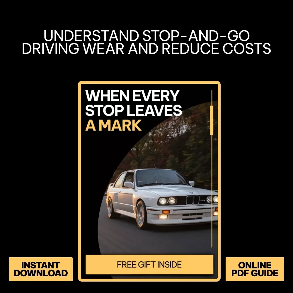When Every Stop Leaves a Mark – Stop-and-Go Driving Guide for City Drivers, Vehicle Wear & Maintenance eBook, Urban Car Care Digital Download