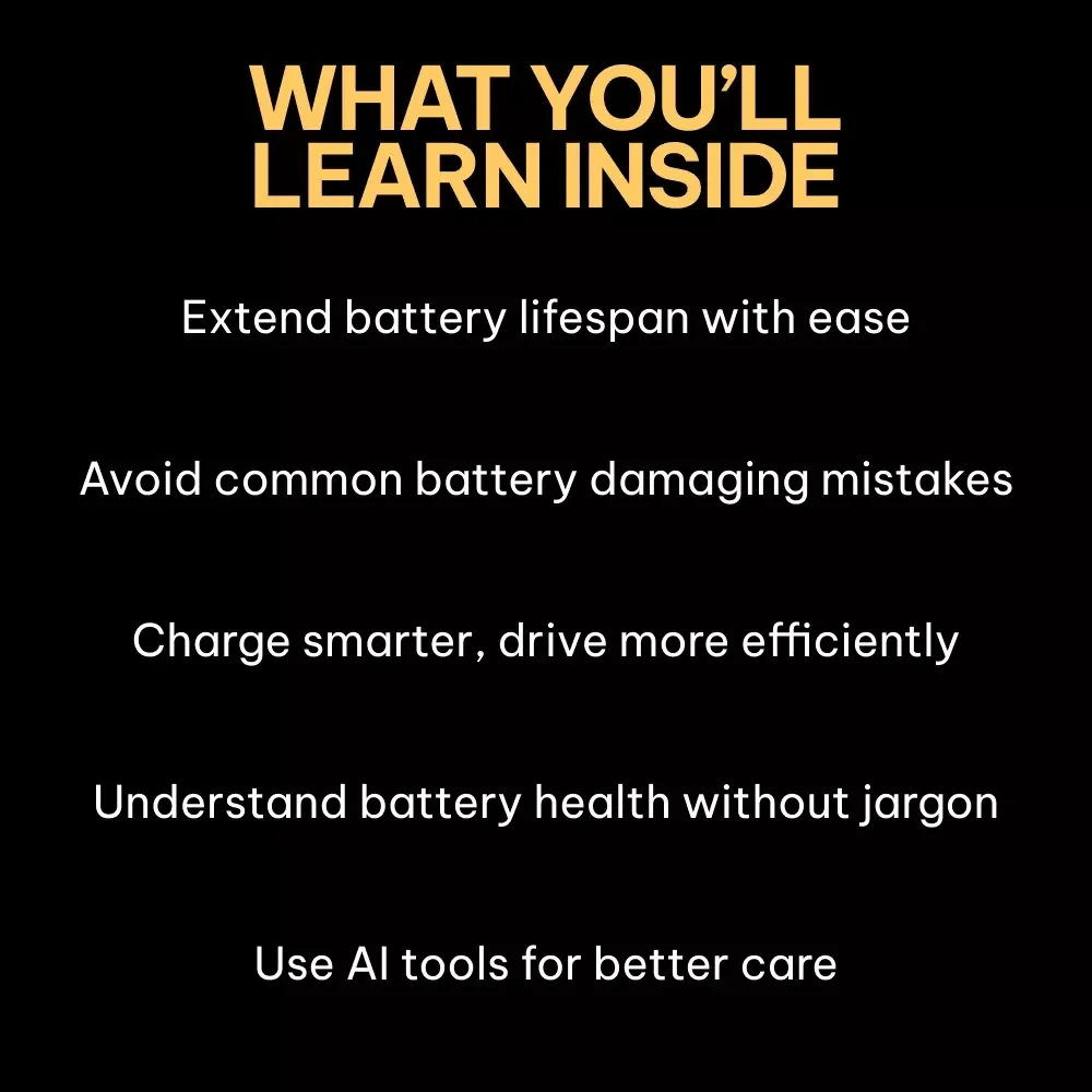 Electric Battery Care Made Simple | Practical Guide for Taking Care of Electric Car Batteries, Daily Habits, Charging Tips & AI Tools