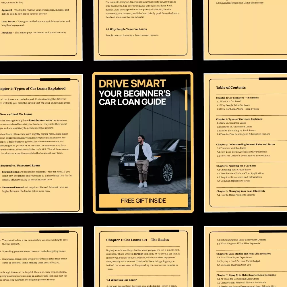 Drive Smart: Your Beginner’s Car Loan Guide | Car Loan Guide for First-Time Buyers, Auto Financing Basics, Smart Vehicle Loan Planning eBook