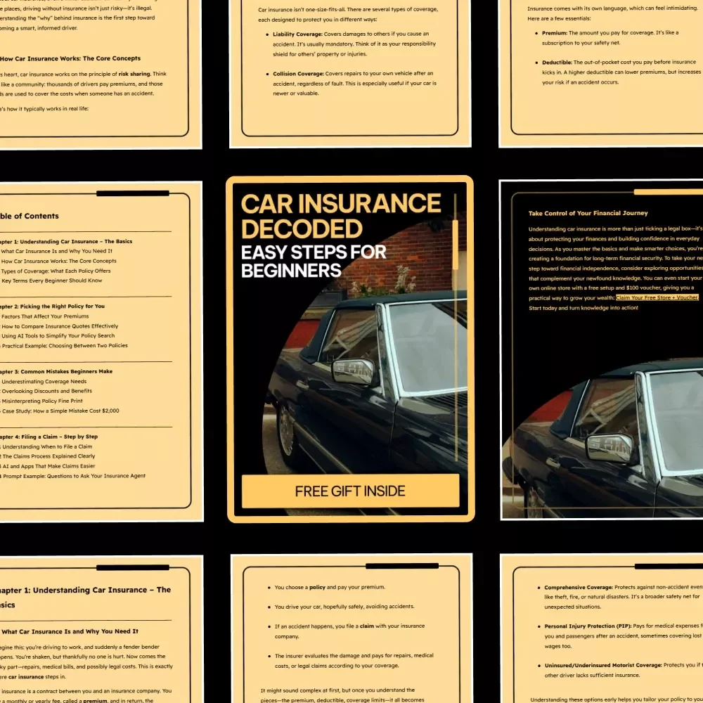 Car Insurance Decoded: Easy Steps for Beginners | Car Insurance Basics for Beginners eBook Guide