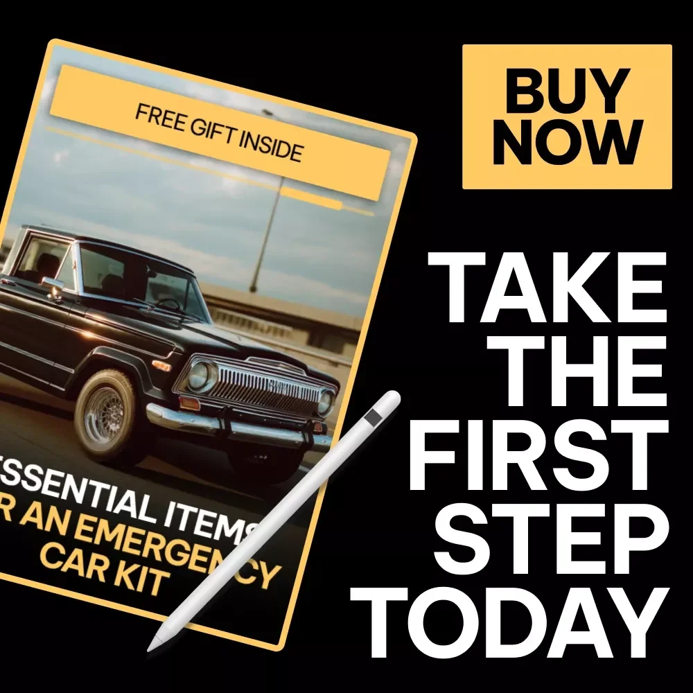 Essential Items for an Emergency Car Kit Checklist | Printable Emergency Car Supplies Guide | Road Trip Safety & Preparedness Download