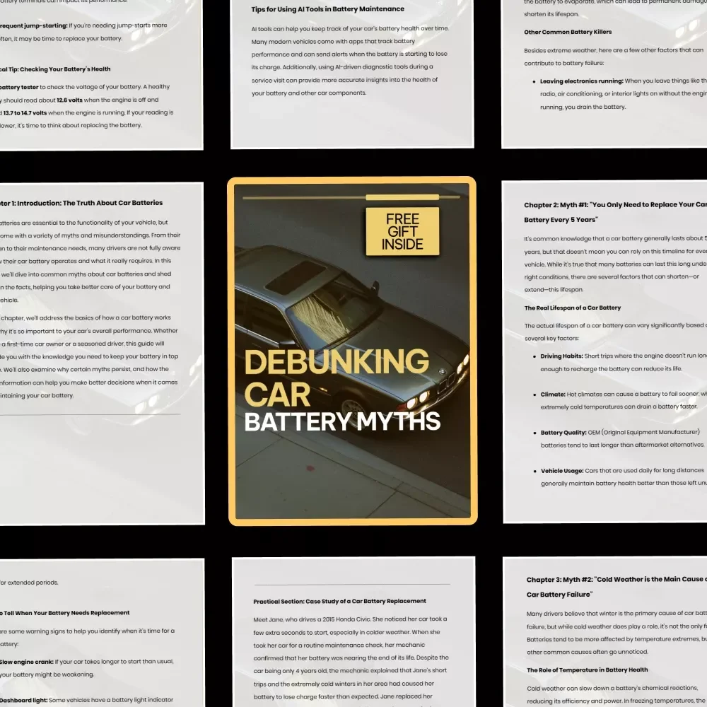 Debunking Car Battery Myths | Practical eBook Guide to Understanding car battery myths, Battery Care & Smarter Maintenance