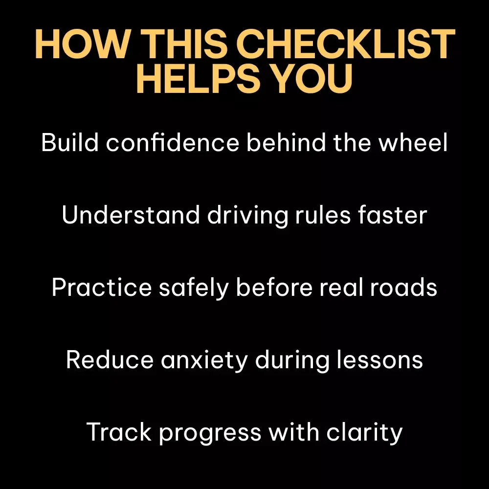 AI Tools for Learning to Drive – Smart Driving Checklist for Beginners | Digital Download | AI Practice Guide & Skills Tracker