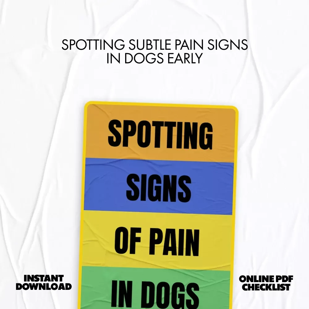 Spotting Signs of Pain in Dogs | Printable Checklist for Pet Owners | Easy Guide to Signs of Pain in Dogs