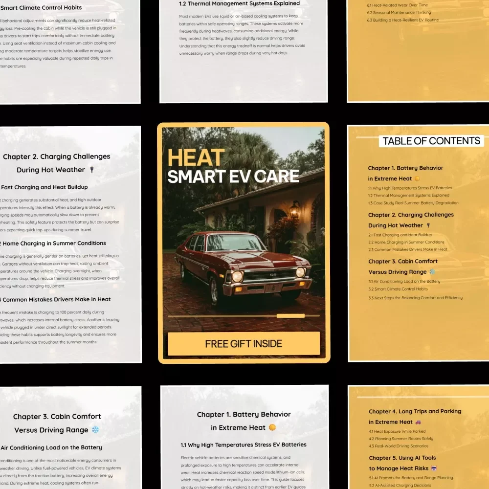 Heat Smart EV Care | Ultimate Digital Guide eBook, Checklist & Tips for Extreme Heat Battery Behavior, Charging Challenges, AI EV Management, and Long-Term EV Care