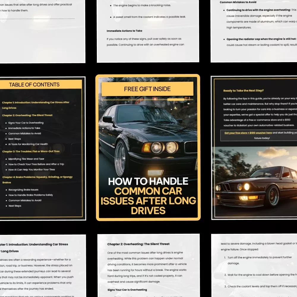 How to Handle Common Car Issues After Long Drives | Practical Car Care eBook for Road Trips, Post-Drive Maintenance & Stress-Free Travel