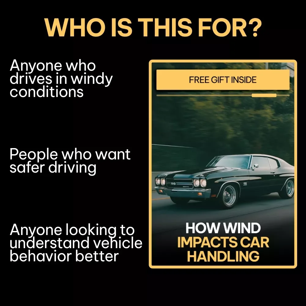 How Wind Impacts Car Handling – Practical Driving Safety Guide, Vehicle Stability eBook, Windy Conditions Driving Checklist, Digital Download for Confident Drivers