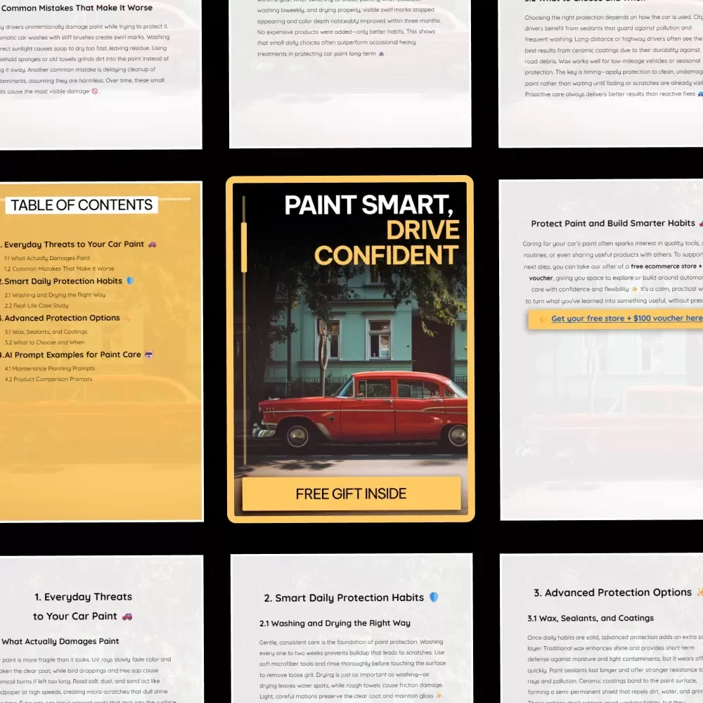 Paint Smart, Drive Confident – A Practical Guide on How to Protect Car Paint from Damage | Smart Daily Care & Advanced Protection