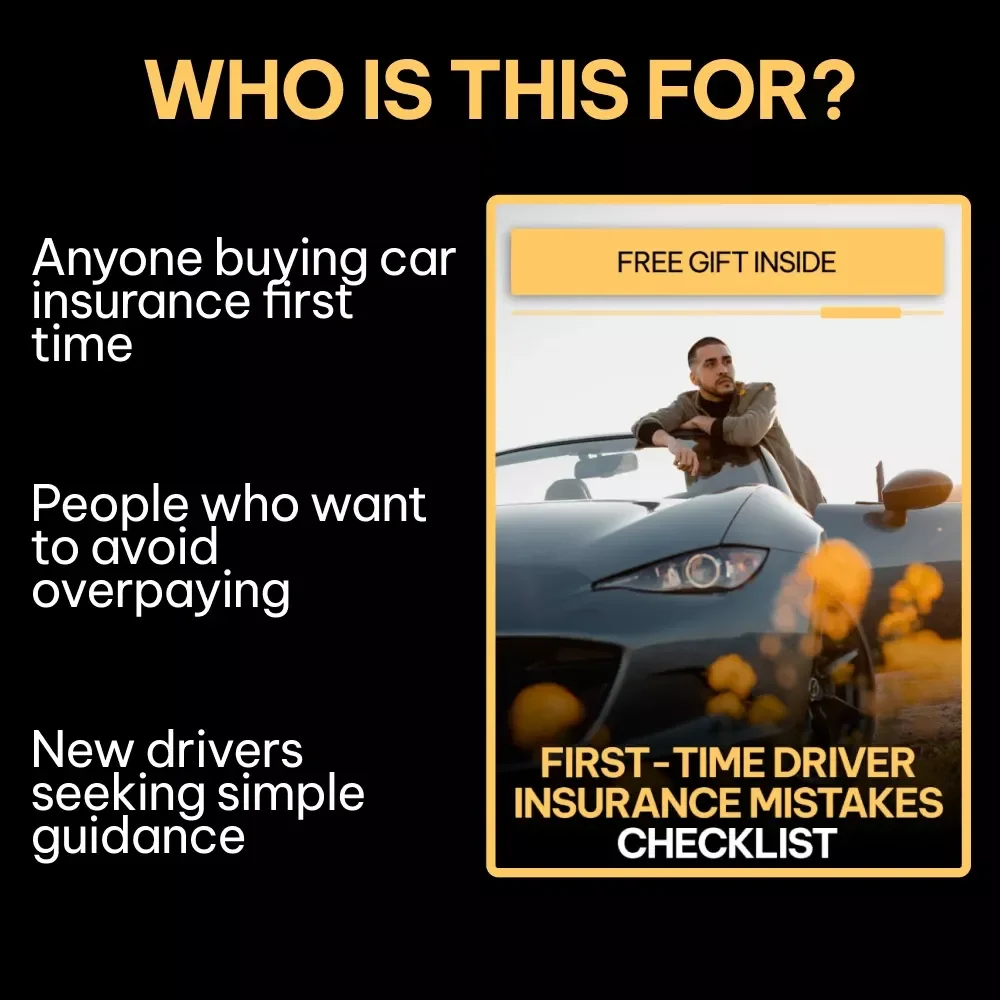 First-Time Driver Insurance Mistakes Checklist | New Driver Car Insurance Guide, Auto Insurance Tips PDF, Beginner-Friendly Digital Download