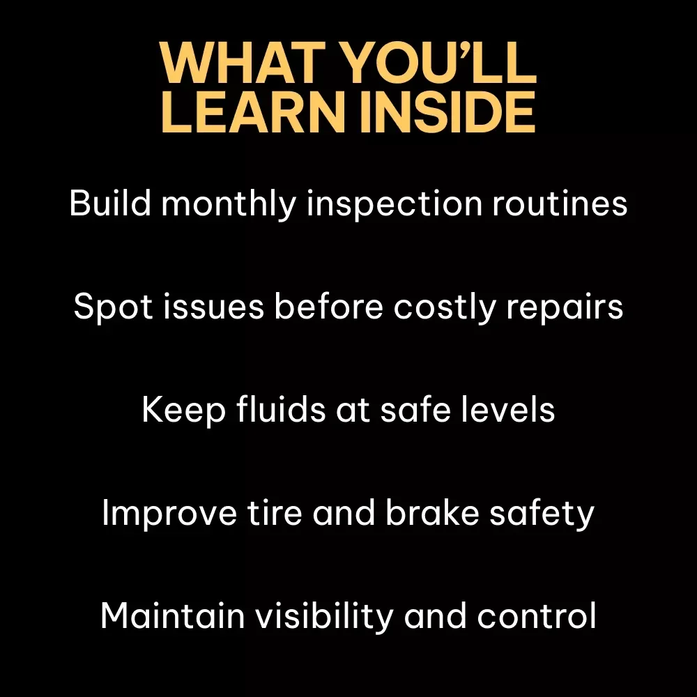 Essential Monthly Car Checks – Practical Guide to Monthly Car Inspection Habits, Simple Vehicle Maintenance Checklist for Safety & Longevity