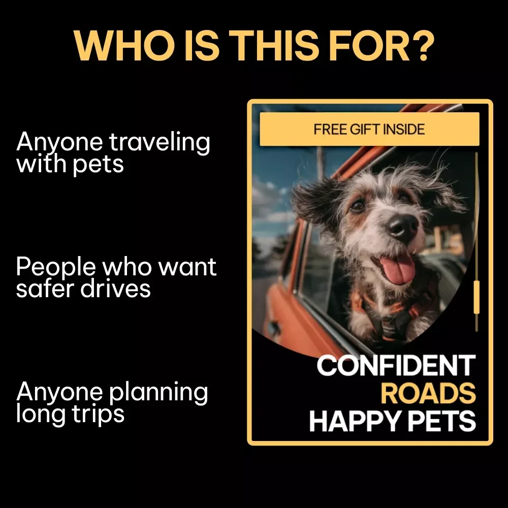 Confident Roads Happy Pets – Practical Pet Travel Safety Guide | How to Travel Safely With Pets in Cars | Digital Download