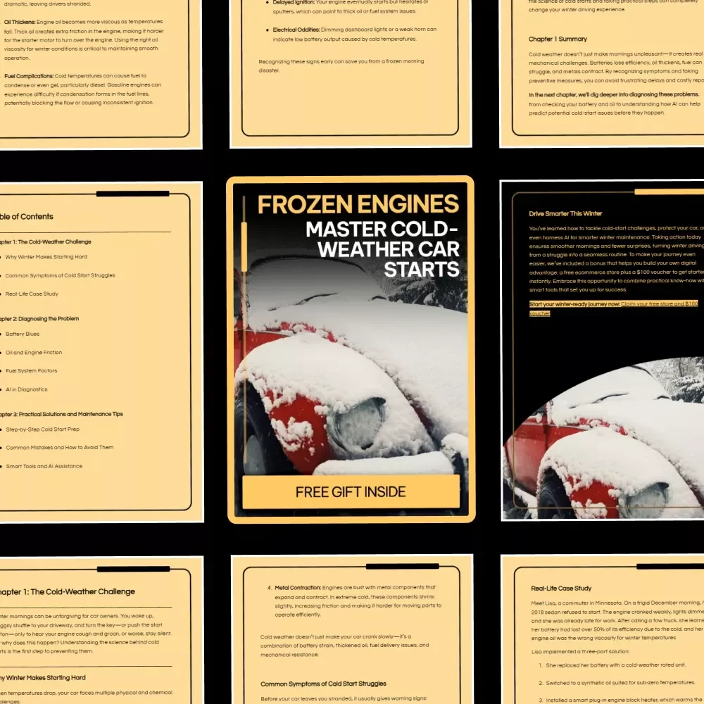 Frozen Engines: Master Cold-Weather Car Starts | Digital Guide Explaining why cars struggle to start in cold weather | Winter Auto Care Checklist & Smart AI Tips