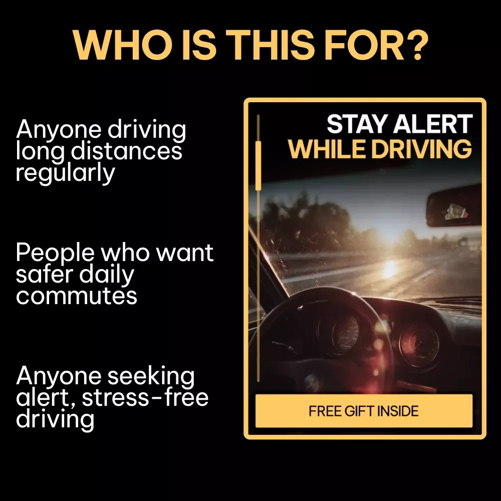Stay Alert While Driving Checklist | How to Stay Alert While Driving | Printable Digital Download for Safer, Focused Trips
