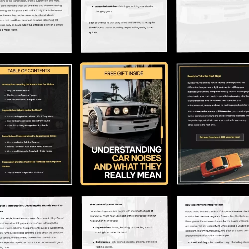 Understanding Car Noises and What They Really Mean | Practical Car Sound Guide eBook for How to Identify Car Noises, DIY Auto Diagnostics & Confident Repairs