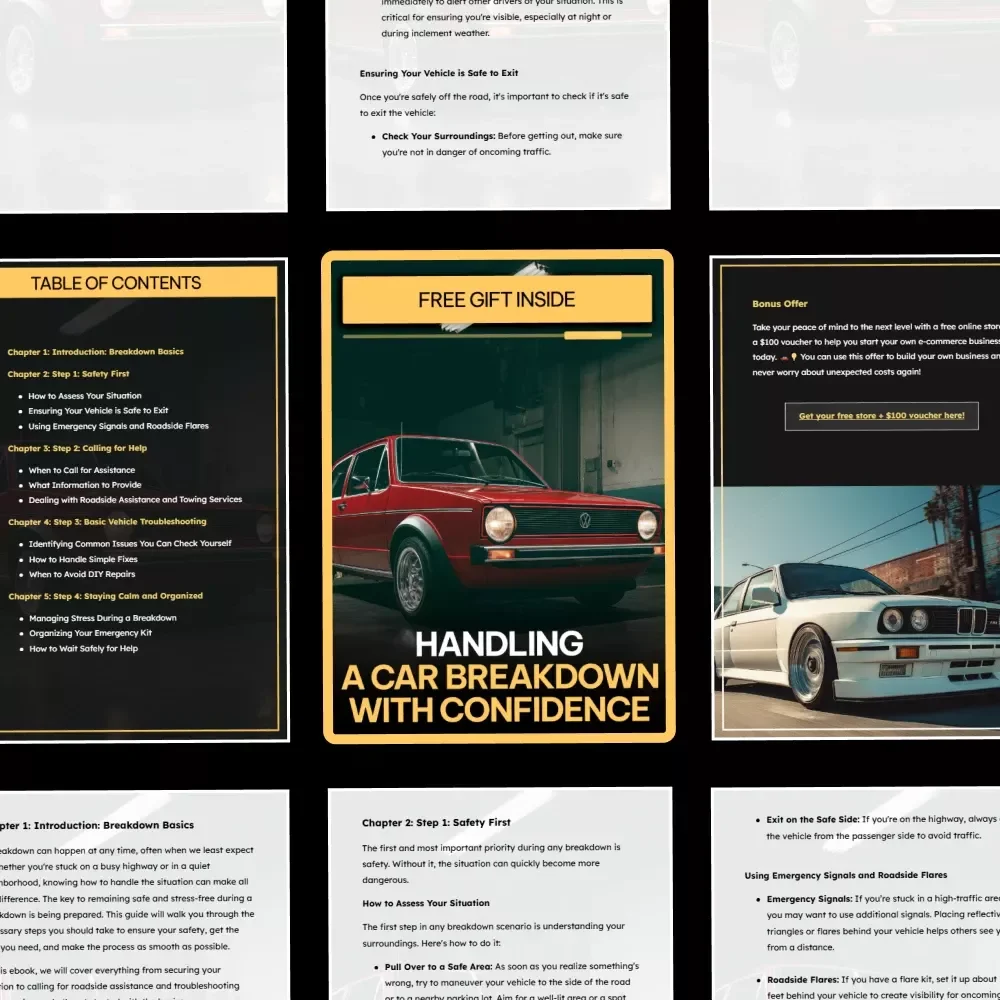 Handling a Car Breakdown with Confidence | Practical Ebook Guide with Clear Steps to Take During a Breakdown | Roadside Safety & Emergency Checklist