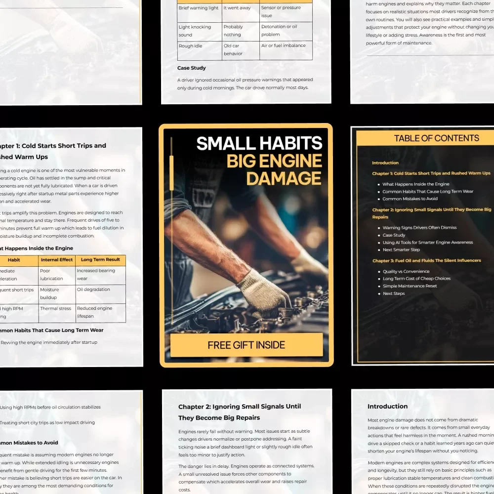 Small Habits Big Engine Damage – Car Maintenance Guide, Engine Care eBook, Prevent Costly Repairs, Smart Driving & Vehicle Longevity Digital Download
