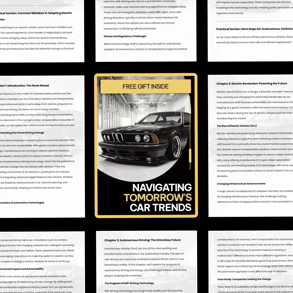 Navigating Tomorrow's Car Trends – Future Car Trends Guide for Electric, Autonomous & Connected Vehicles | Automotive Innovation Digital Download