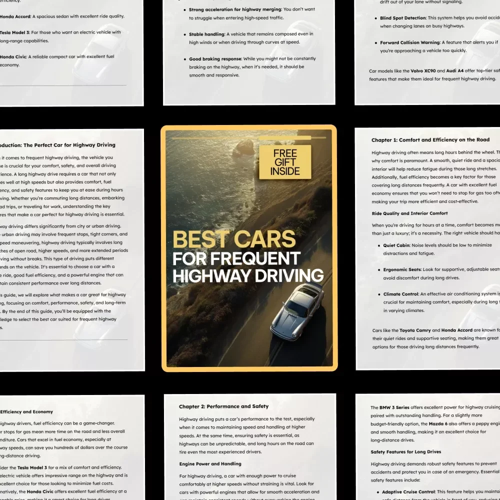 Best Cars for Frequent Highway Driving | Smart Car Buying eBook for Long Commutes & Road Trips