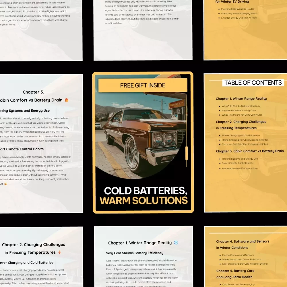 Cold Batteries, Warm Solutions: Ultimate Winter EV Guide, eBook & Checklist for Cold-Weather Driving, Battery Care, and Smart Charging Tips
