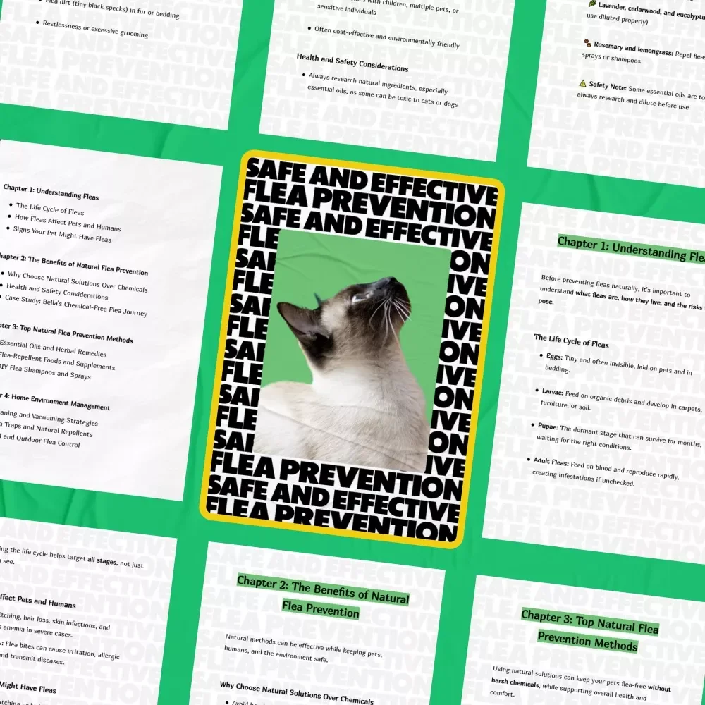 Safe and Effective Flea Prevention – A Natural, Chemical-Free eBook Guide with Best Natural Flea Prevention Ideas for Happy, Healthy Pets