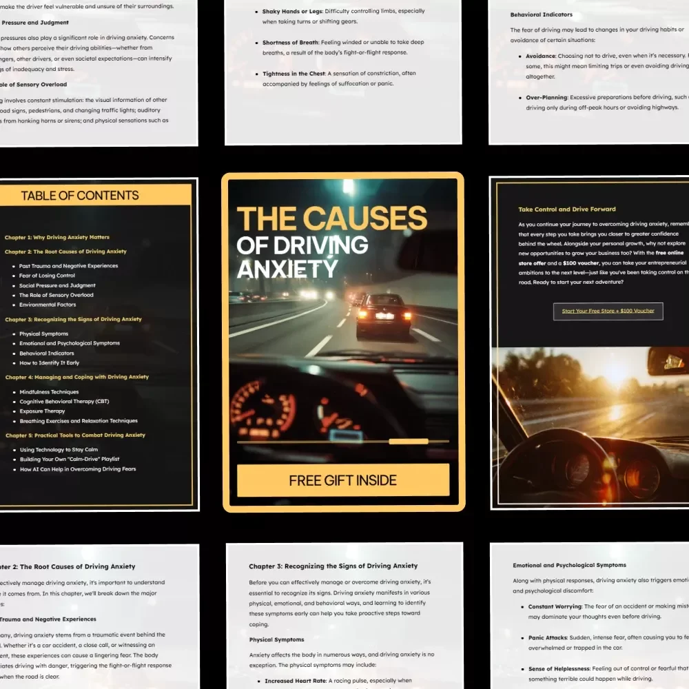 The Causes of Driving Anxiety – Insightful eBook Guide Exploring the causes of driving anxiety, Mental Health & Confidence Behind the Wheel
