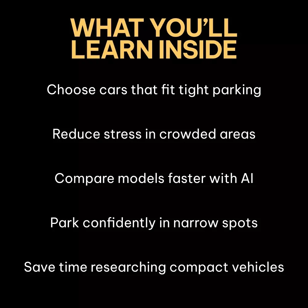 Perfect Cars for Tight Spaces – Smart Guide to the Best Cars for Small Parking Spaces, Compact City Cars & Easy Urban Parking Solutions