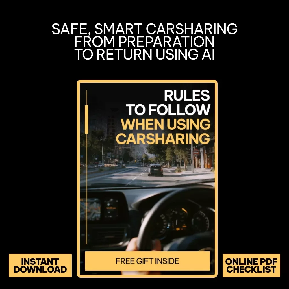 Rules to Follow When Using Carsharing Checklist | Smart Carsharing Guide | Easy Car Share Rules Download