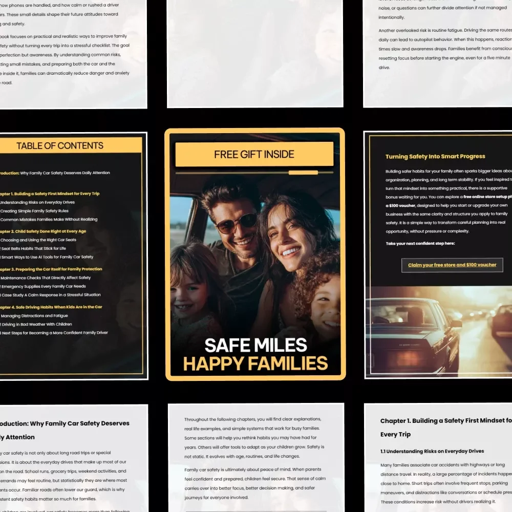 Safe Miles Happy Families – Practical Family Car Safety Tips eBook for Confident Everyday Driving
