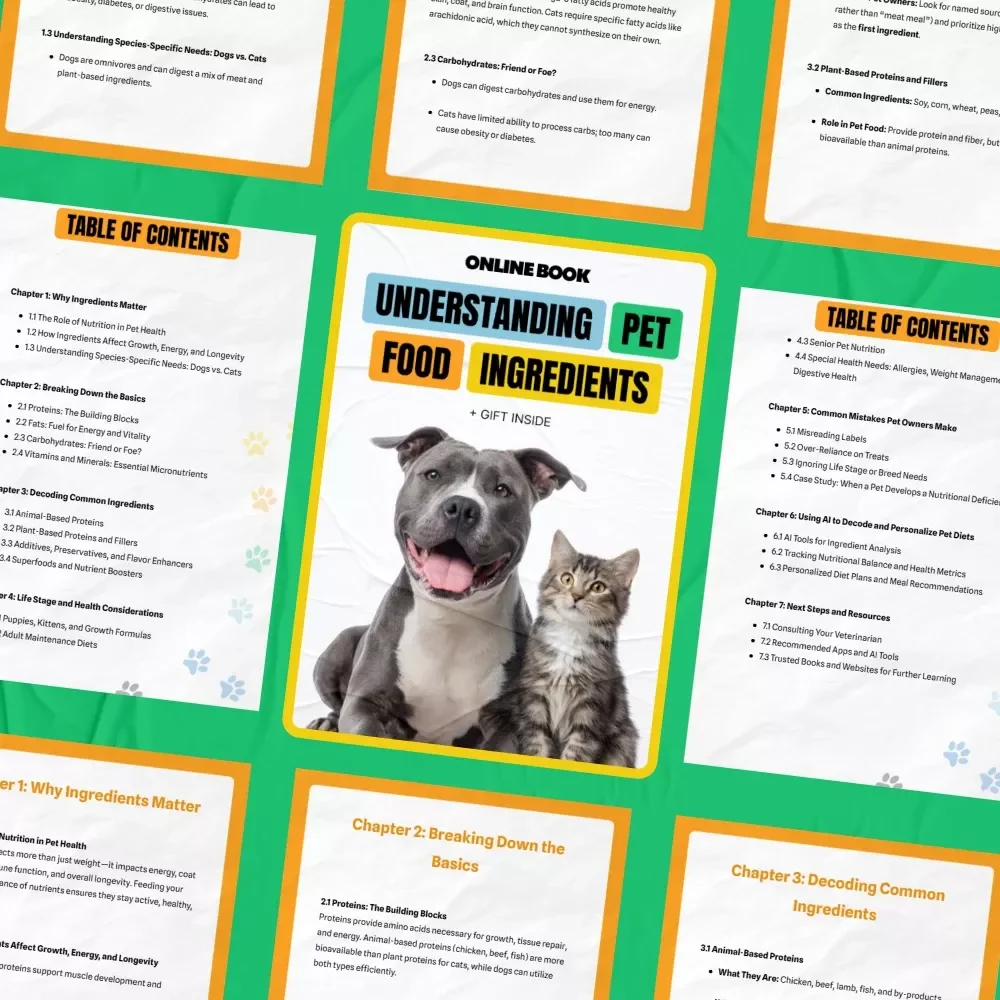 Understanding Pet Food Ingredients | Pet Food Ingredient List Explained eBook for Smarter Dog & Cat Nutrition Choices