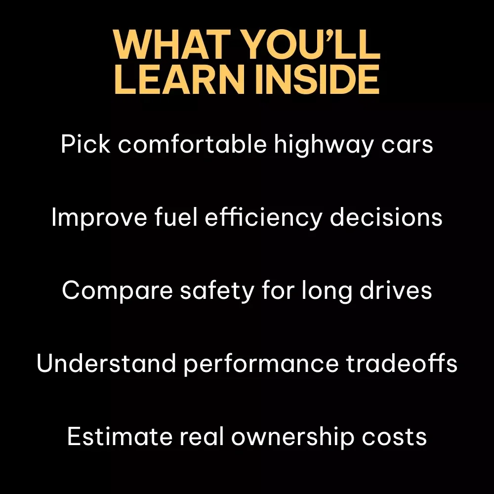 Best Cars for Frequent Highway Driving | Smart Car Buying eBook for Long Commutes & Road Trips