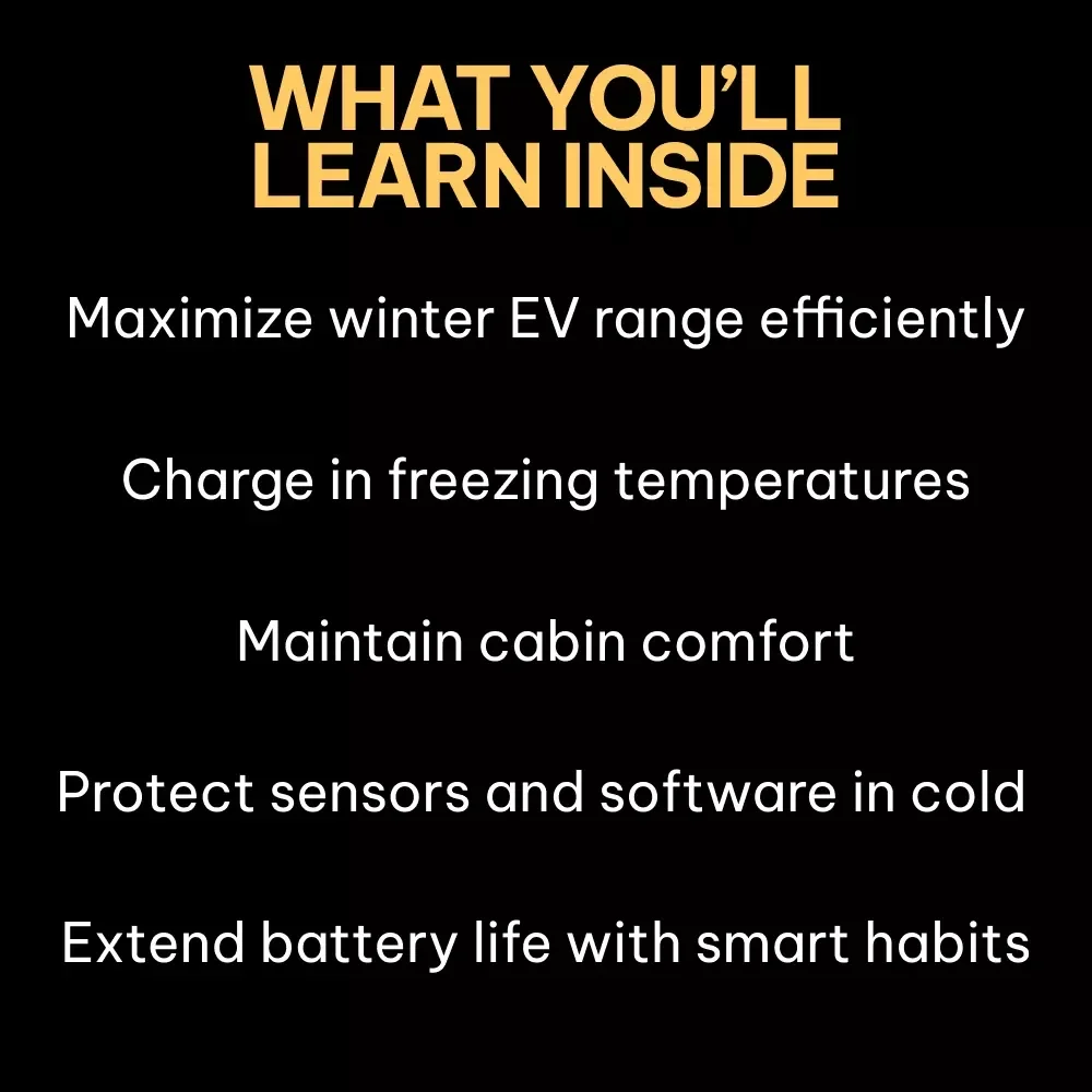Cold Batteries, Warm Solutions: Ultimate Winter EV Guide, eBook & Checklist for Cold-Weather Driving, Battery Care, and Smart Charging Tips