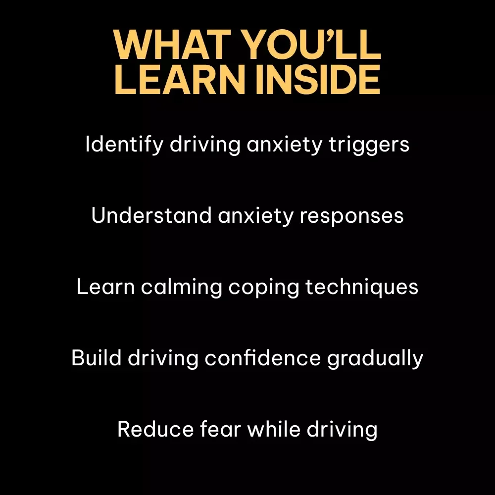 The Causes of Driving Anxiety – Insightful eBook Guide Exploring the causes of driving anxiety, Mental Health & Confidence Behind the Wheel