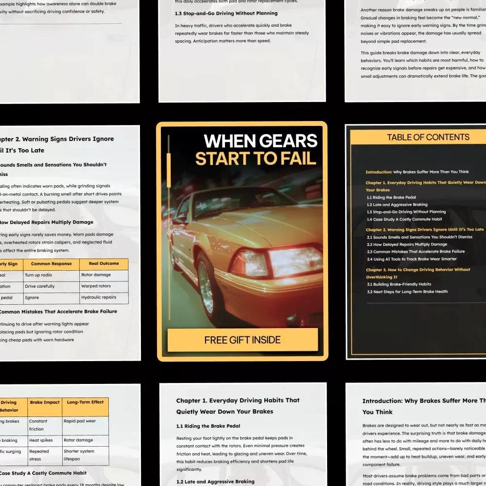 Brake Smart Drive Longer – Smart Brake Care Guide for Drivers, Brake Wear Prevention eBook, Driving Habits Checklist, Save on Brake Repairs Digital Download