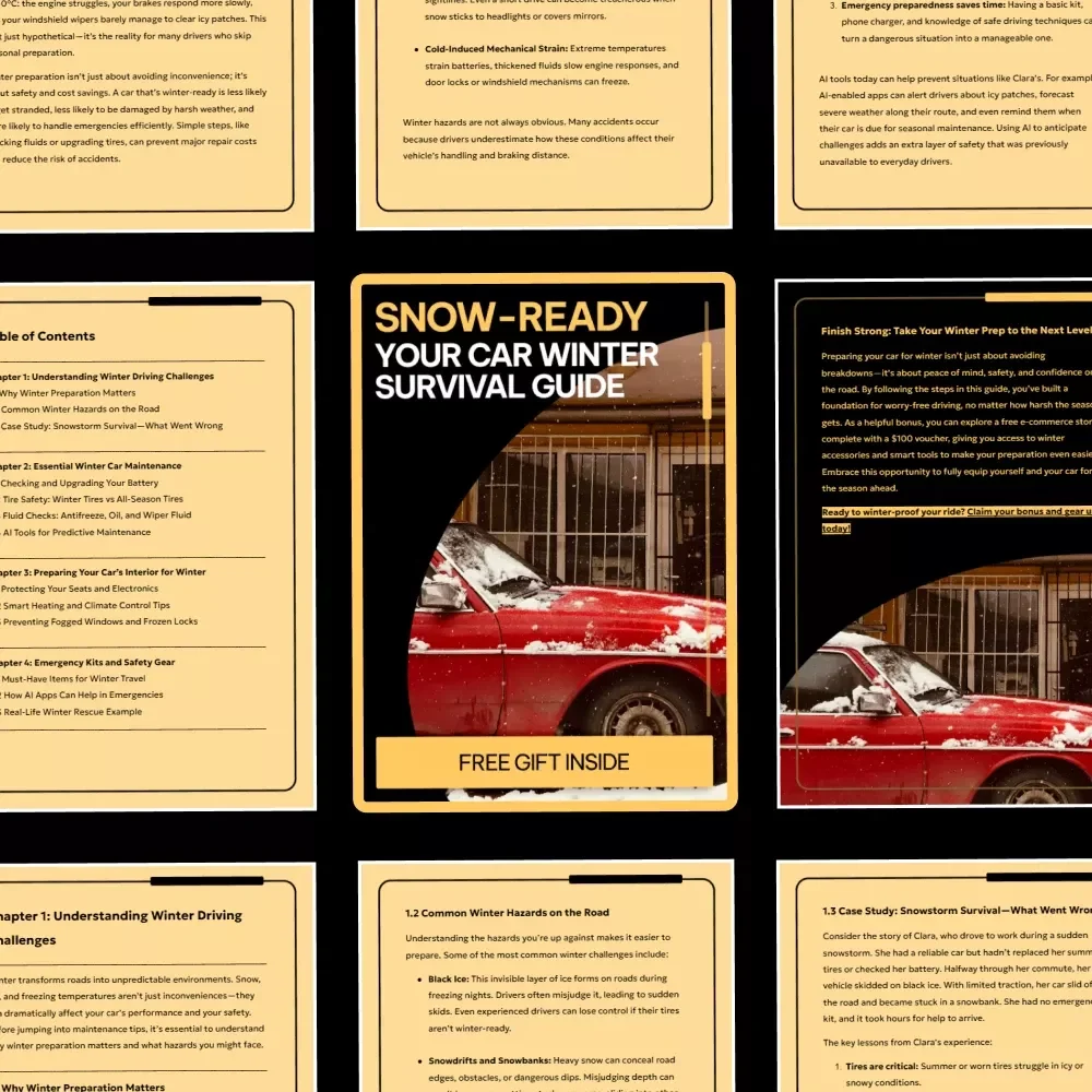 Snow-Ready: Your Car Winter Survival Guide | eBook on how to prepare a car for winter, Winter Driving Safety & Smart Maintenance Checklist