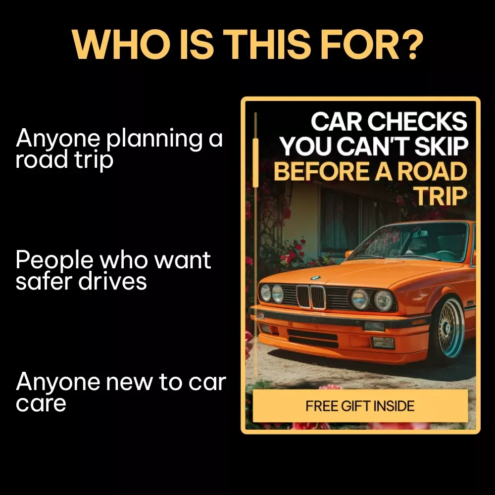 Car Checks You Can't Skip Before a Road Trip – Essential eBook Guide to Car Problems to Check Before a Road Trip, Vehicle Safety Checklist, Travel-Ready Car Prep Download