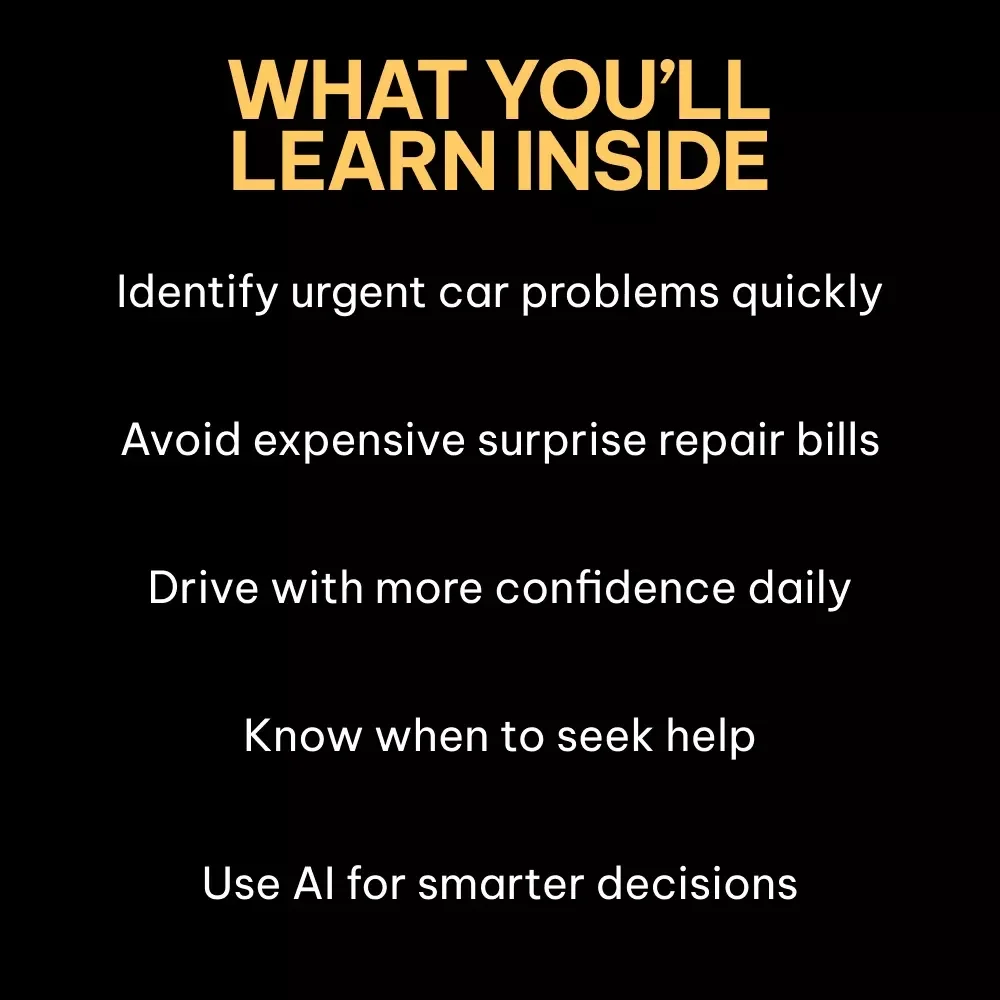 Decoding Dangerous Car Noises Fast – Digital Guide for car noises you should not ignore | Instant Download