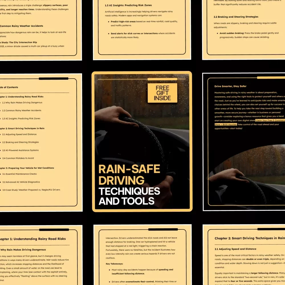 Rain-Safe Driving: Techniques and Tools – A Practical Guide with Safe Driving Tips for Rainy Weather, Smart AI Insights & Vehicle Prep Checklist